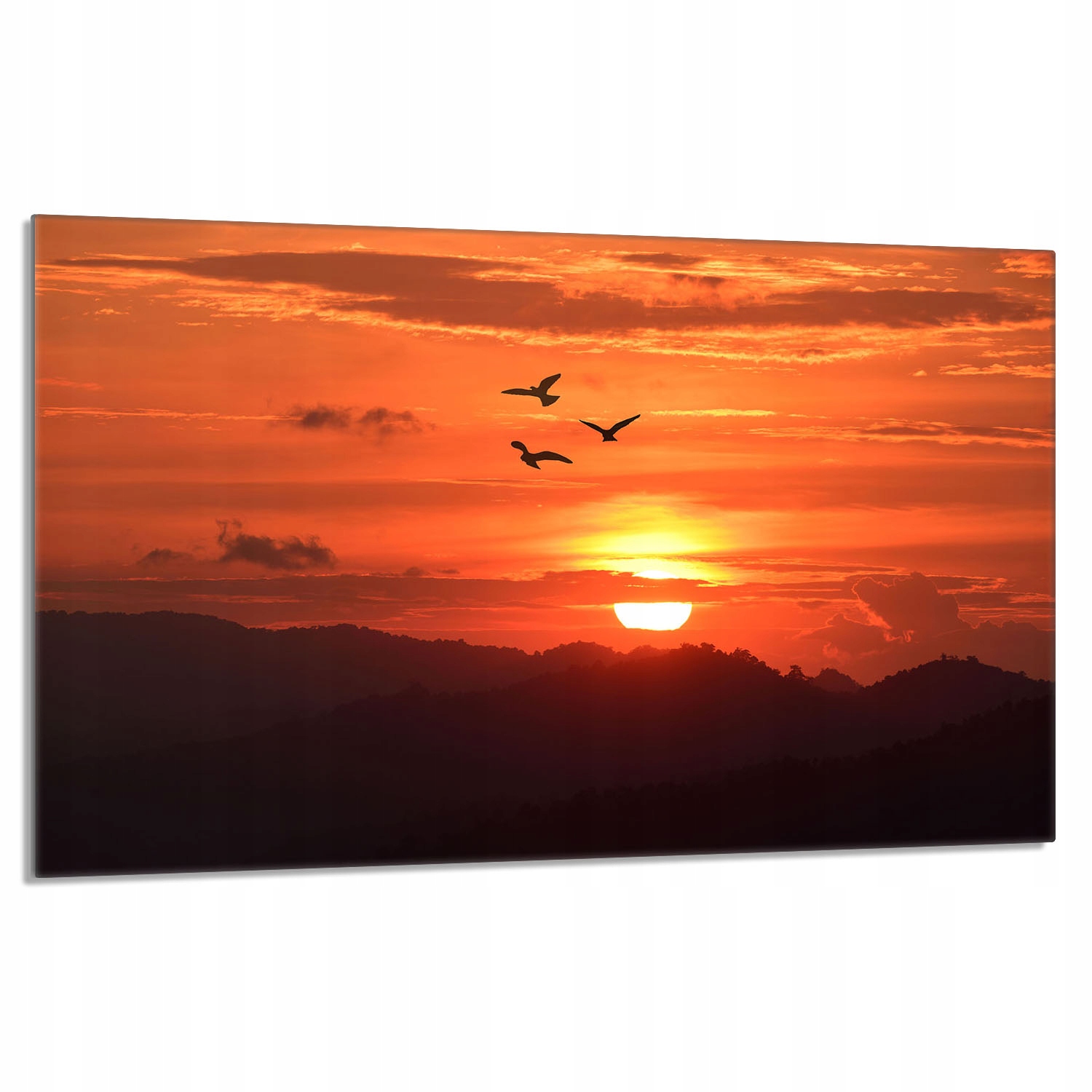 Skleněná ochranná deska na sporák 80x52 Slunce do kuchyně