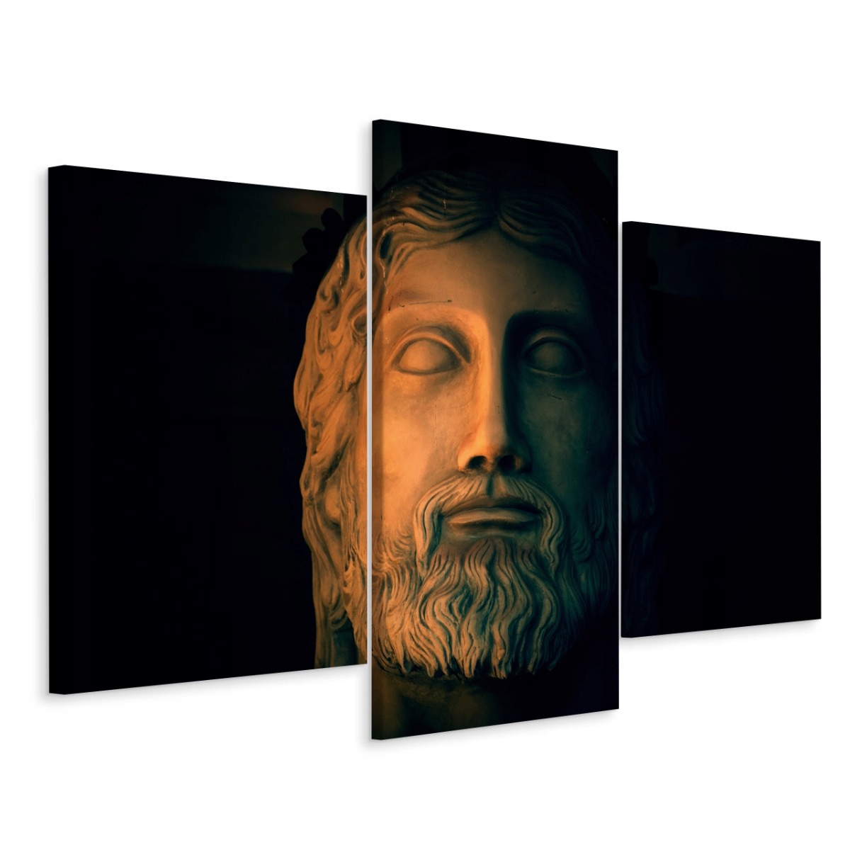 Obraz Triptych Socha Zeusa Portrét 3D efekt 120x80