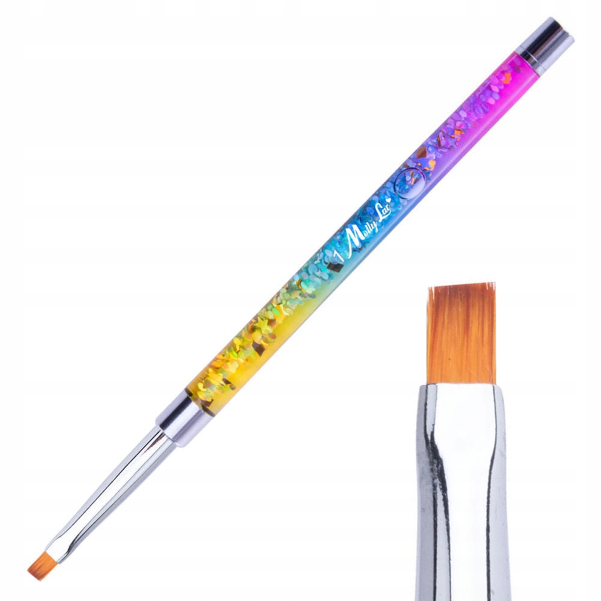

MollyLac Pędzelek Do Żelu Kwadratowy Pro Gel #2