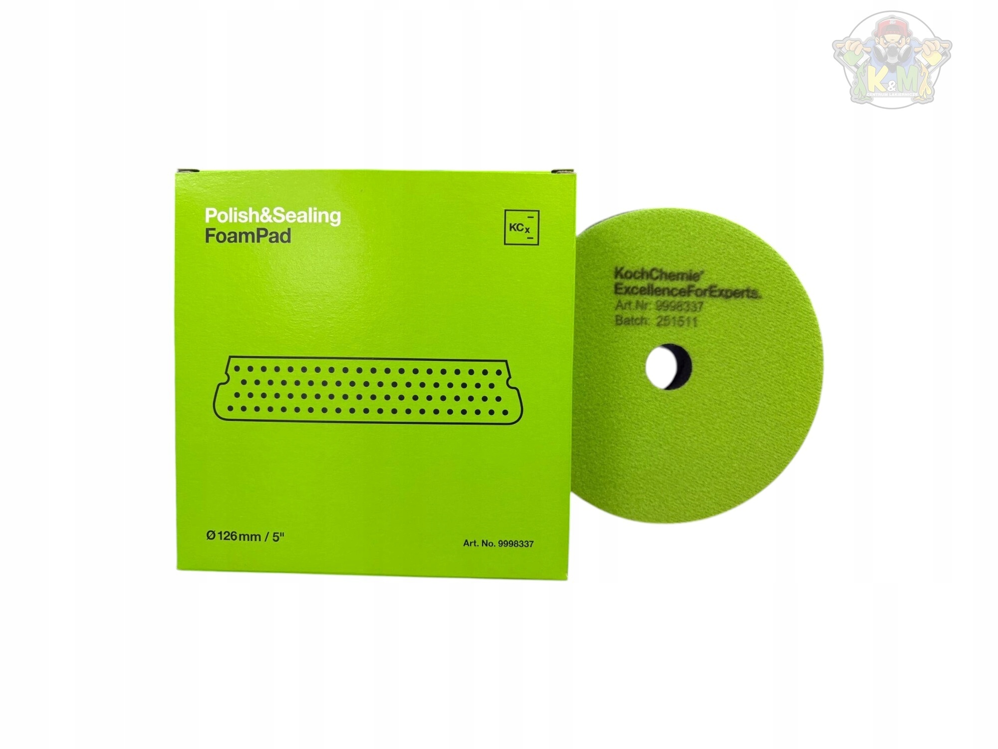Koch Chemie Polish&Sealing Foam Pad 126 Gąbka Polerska Zielona Na Rzep