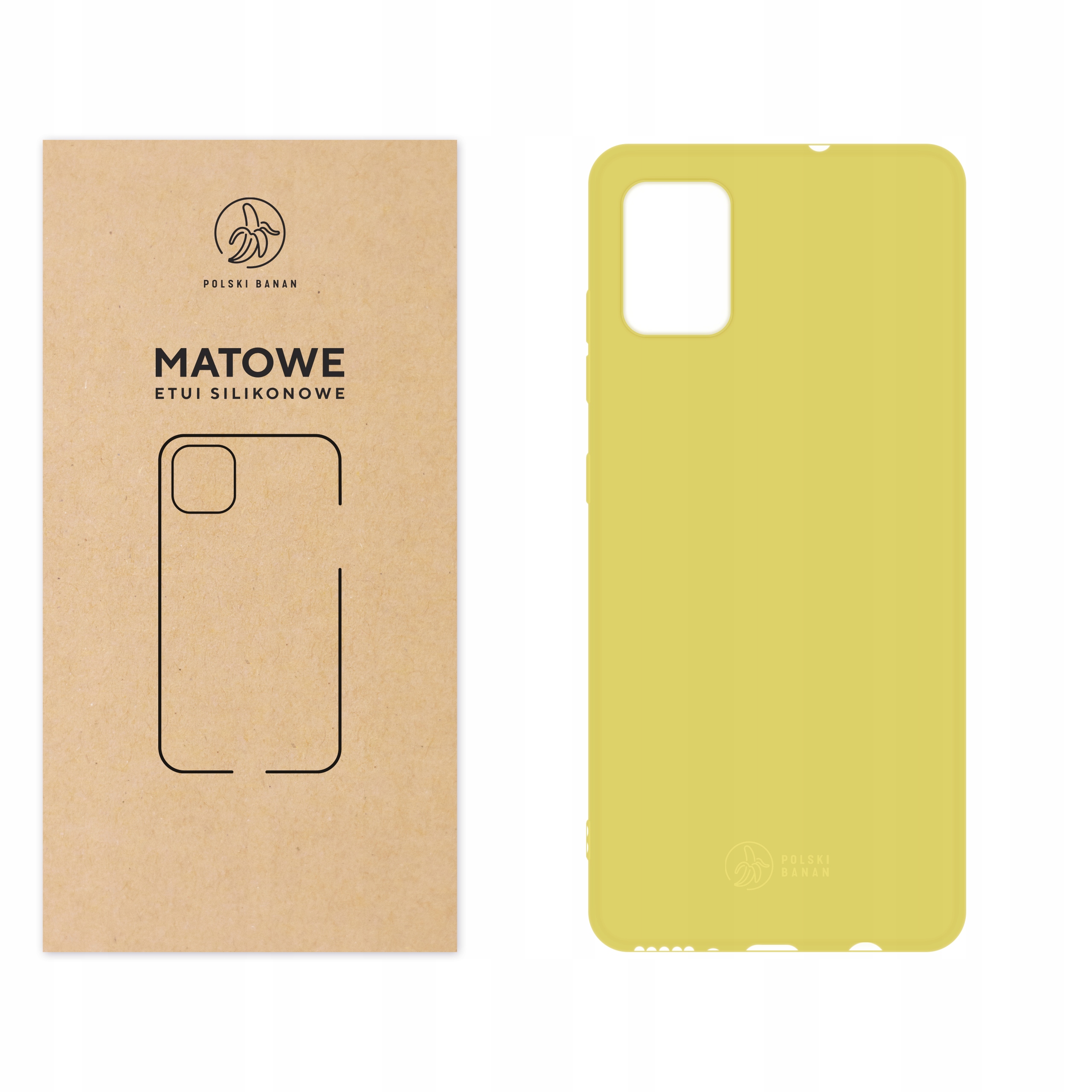 

Etui Matowe do Samsung Galaxy A51 żółte