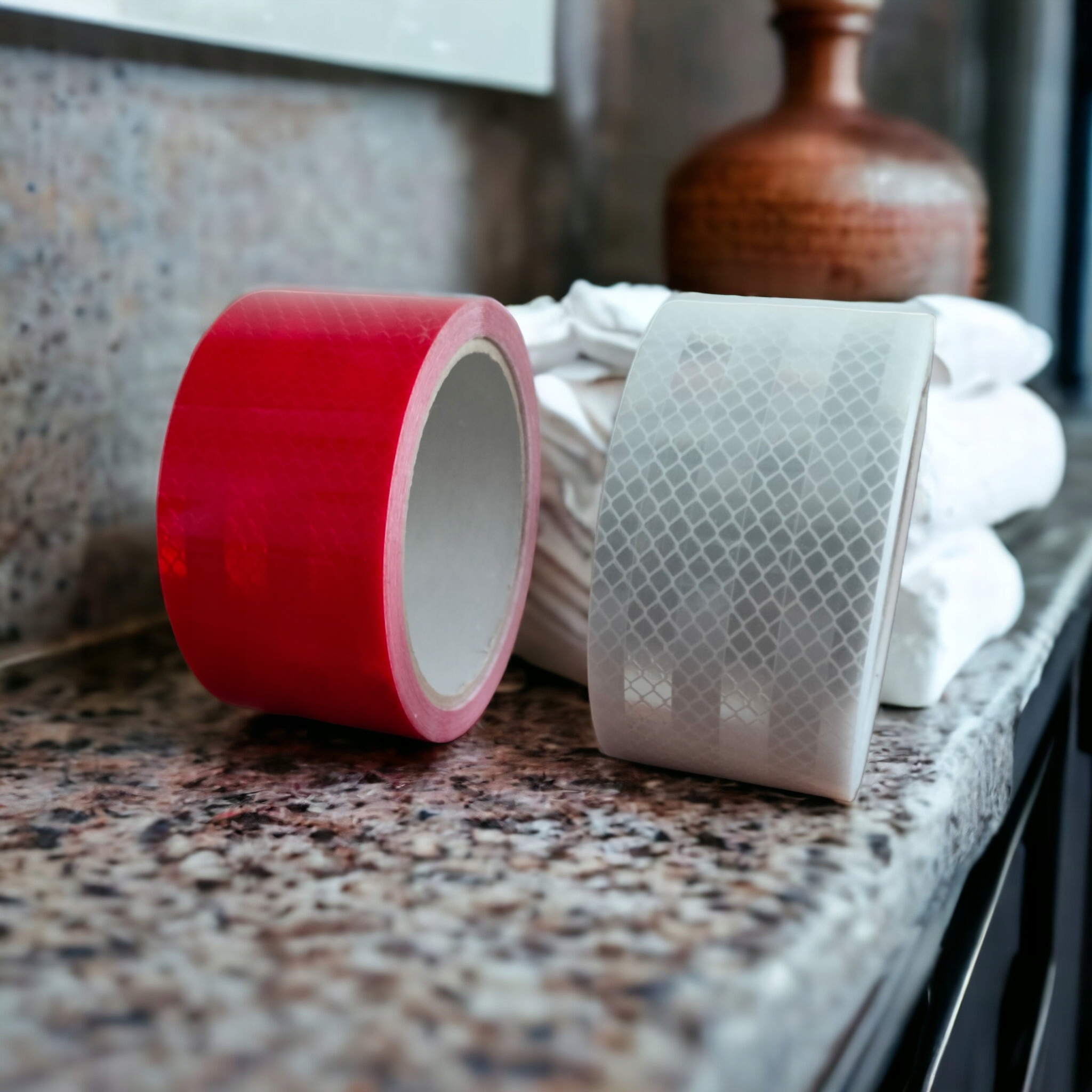 TAŚMA odblaskowa czerwona konturowa 50/5m CZERWONA MIKROPRYZMATYCZNA Marka Paper-tech