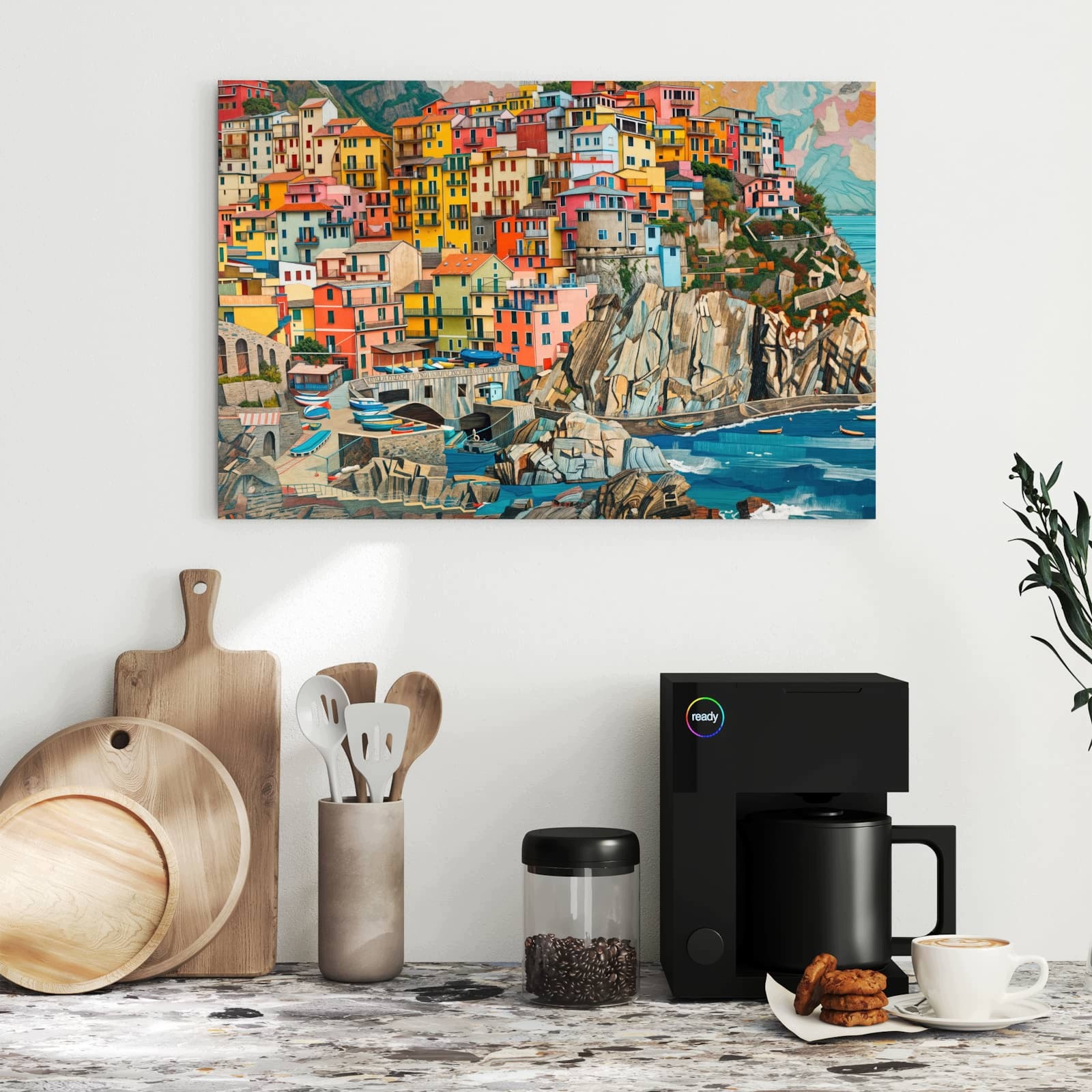 Magnetická tabule Barevné Město nadmorské 60 × 40 cm