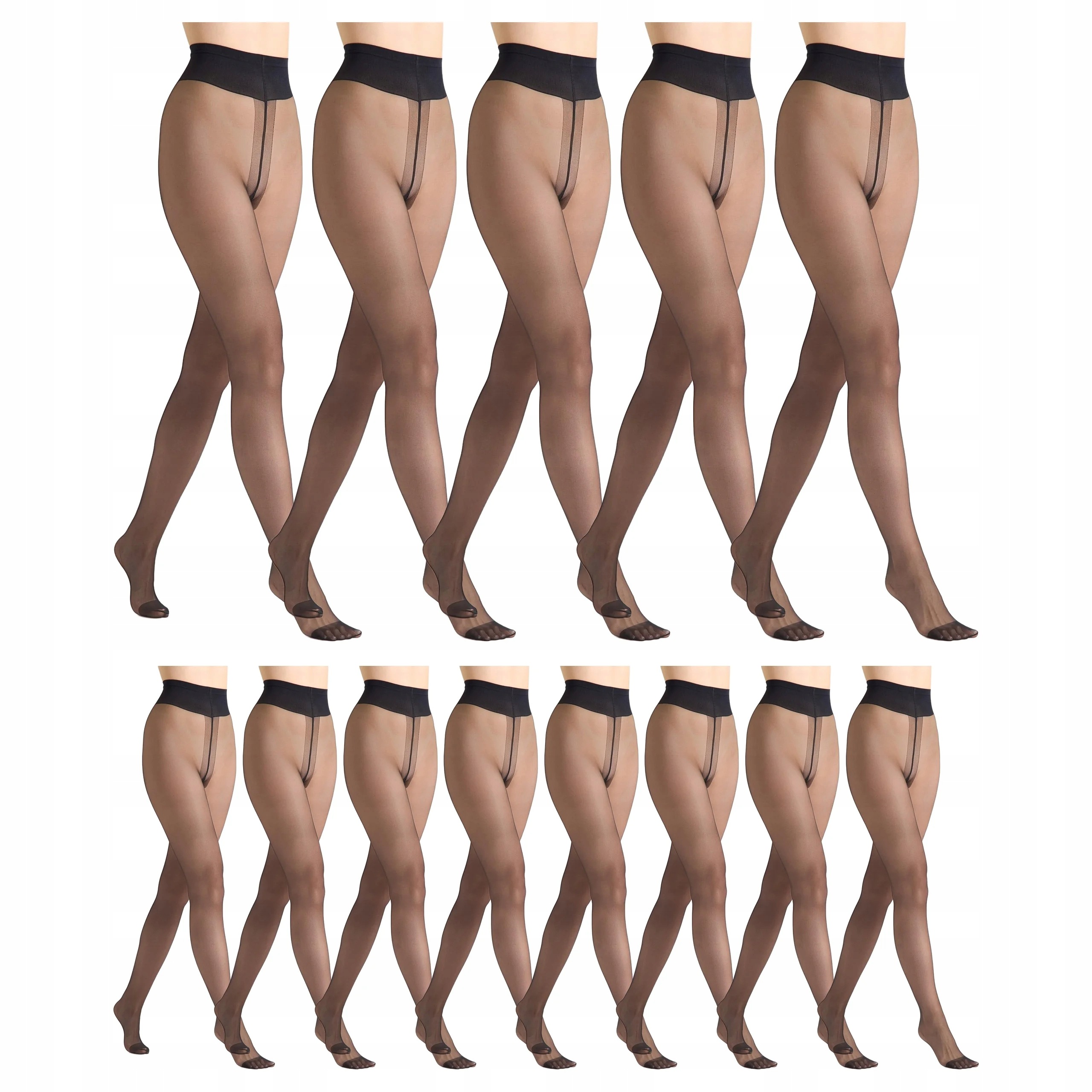 13 x Punčocháče hladké Exclusive Silk 15 den Marilyn Black 3/4