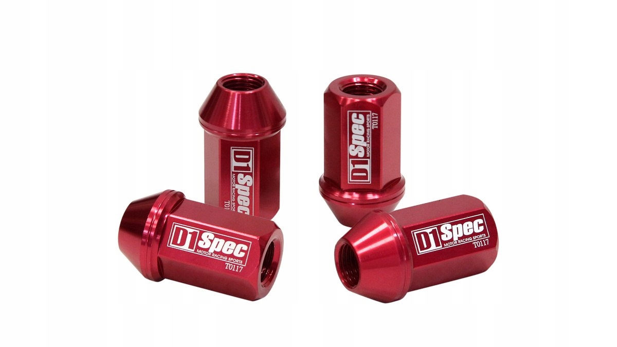 Kované matice D1Spec Alu M12x1,5 37 mm Červené