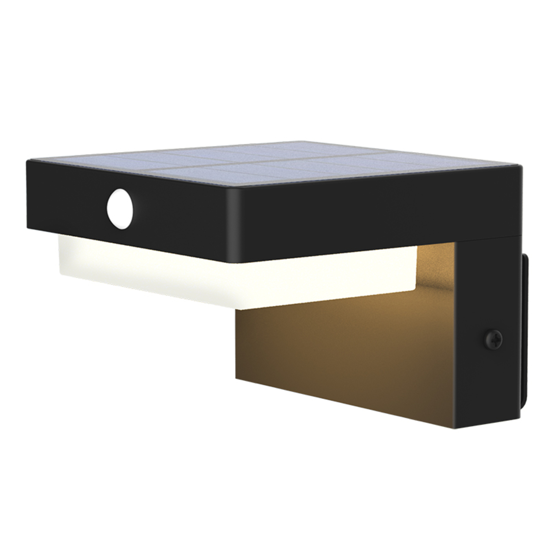 Solight Led solární nástěnné osvětlení Palermo 5W 400lm 3000K IP54 černé