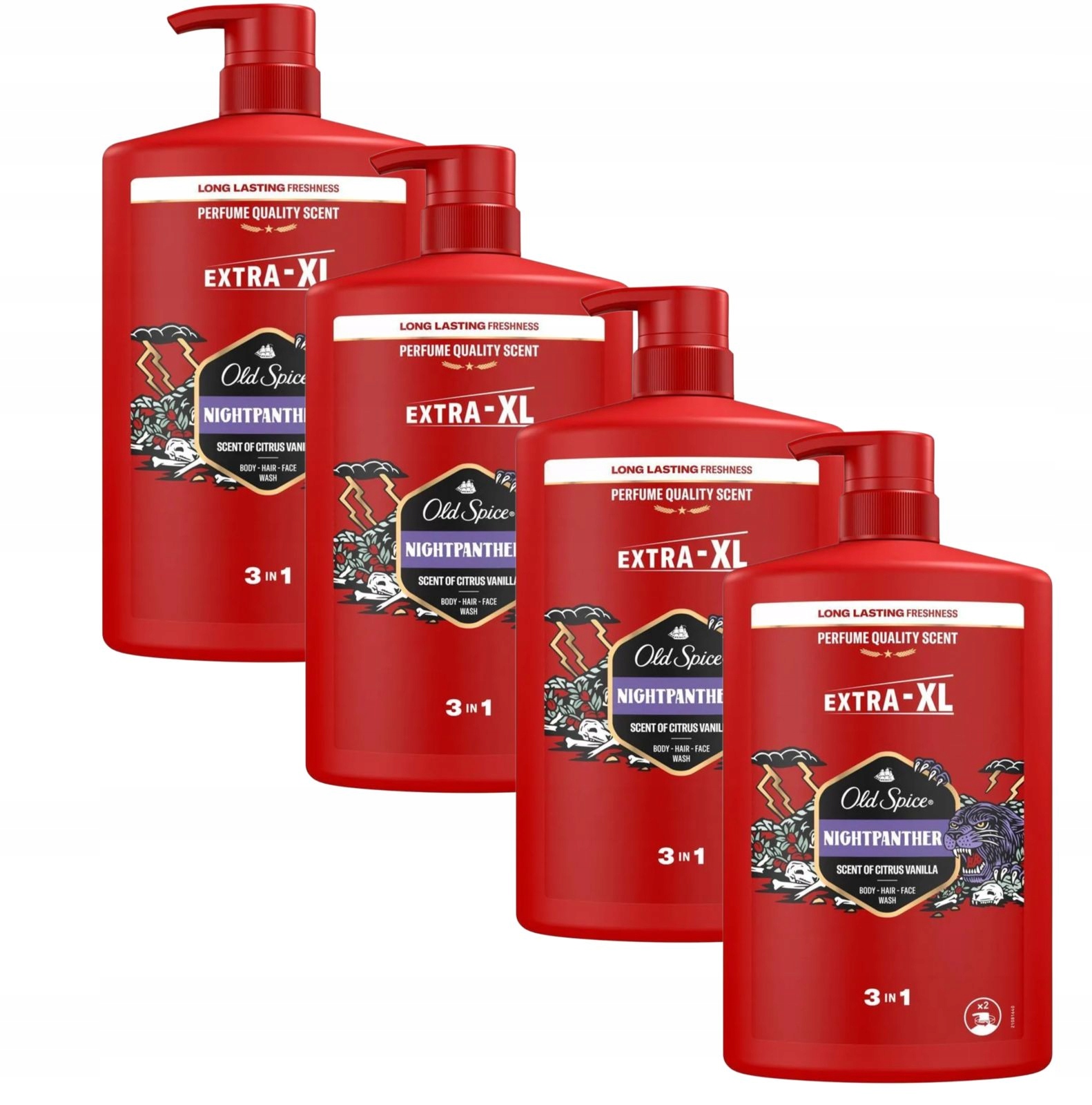 Old Spice Żel pod prysznic pompka 3w1 Night Panther 4x1L