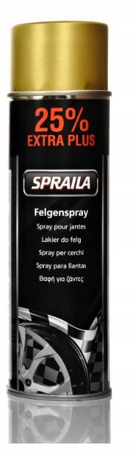 Lakier akrylowy do felg złoty Spraila 500ml