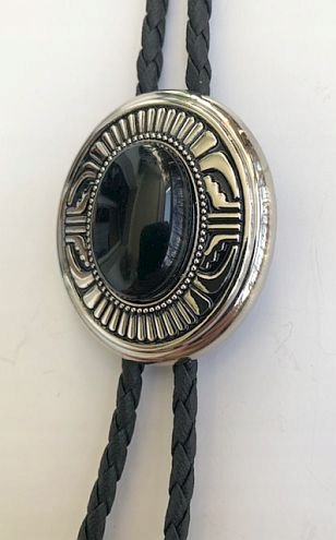 Náhrdelník bolo kravata westernová pletená přírodní kůže