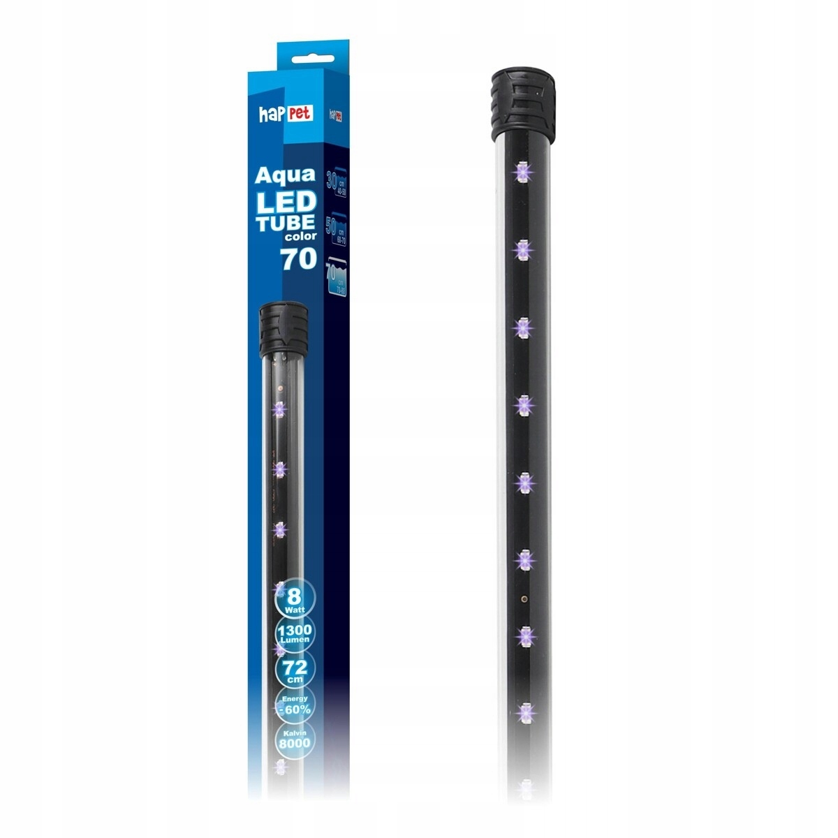 Led Osvětlovací Lampa Do Akvária Terária Paludárium Barevná 80-90 CM 8W