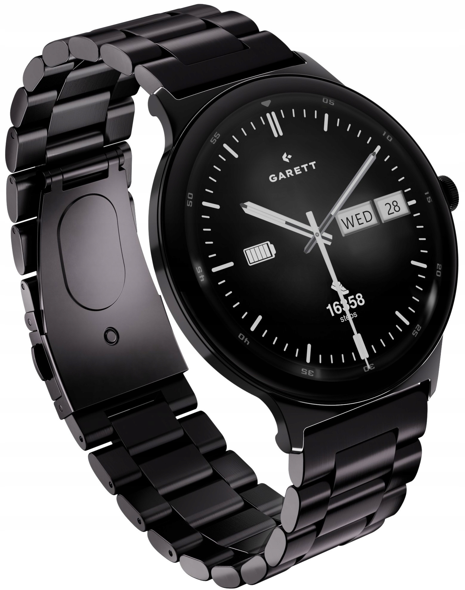 Garett Electronics Smartwatch Quantum czarny stalowy