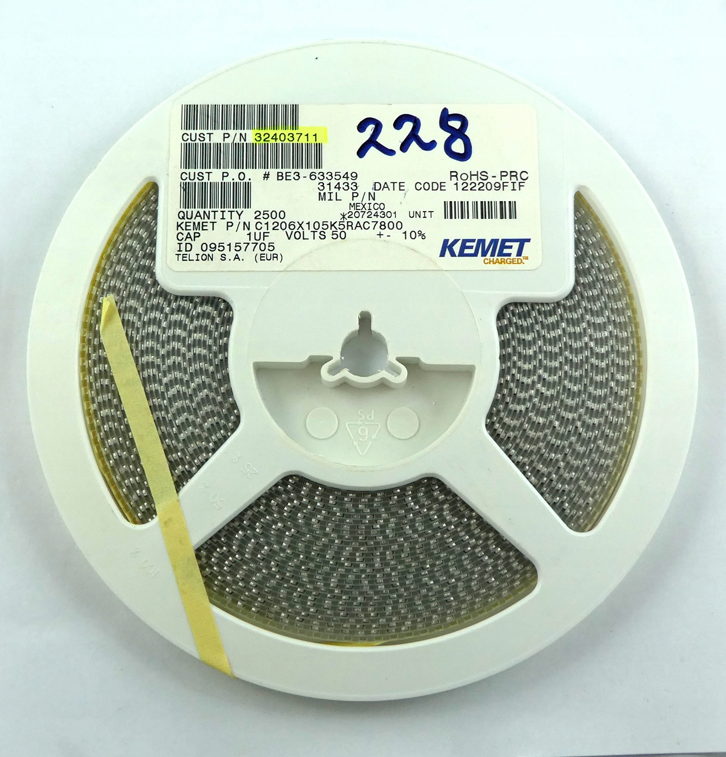 

Ceramiczny MLCC Smd 1000nF 1uF 10% 50V DC 20szt
