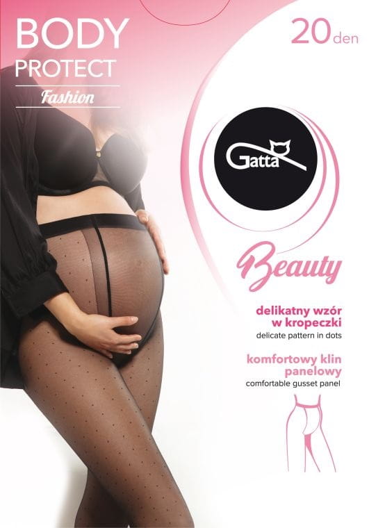 BODY PROTECT FASHION- Rajstopy damskie ciążowe Gatta nero czarny rozmiar 3