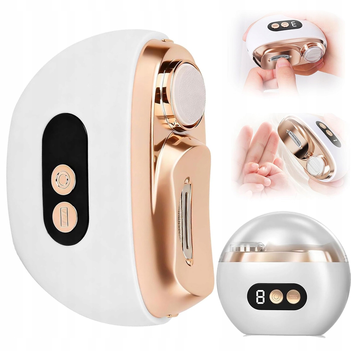 Elektrický Turistický Odstřihovač Nehtů Bruska Usb Leštička