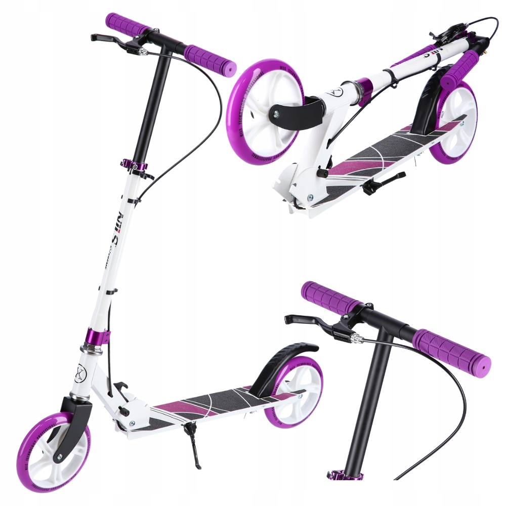 Hulajnoga Klasyczna Miejska Składana Regulowana Koła 180 mm ABEC-7 Nils