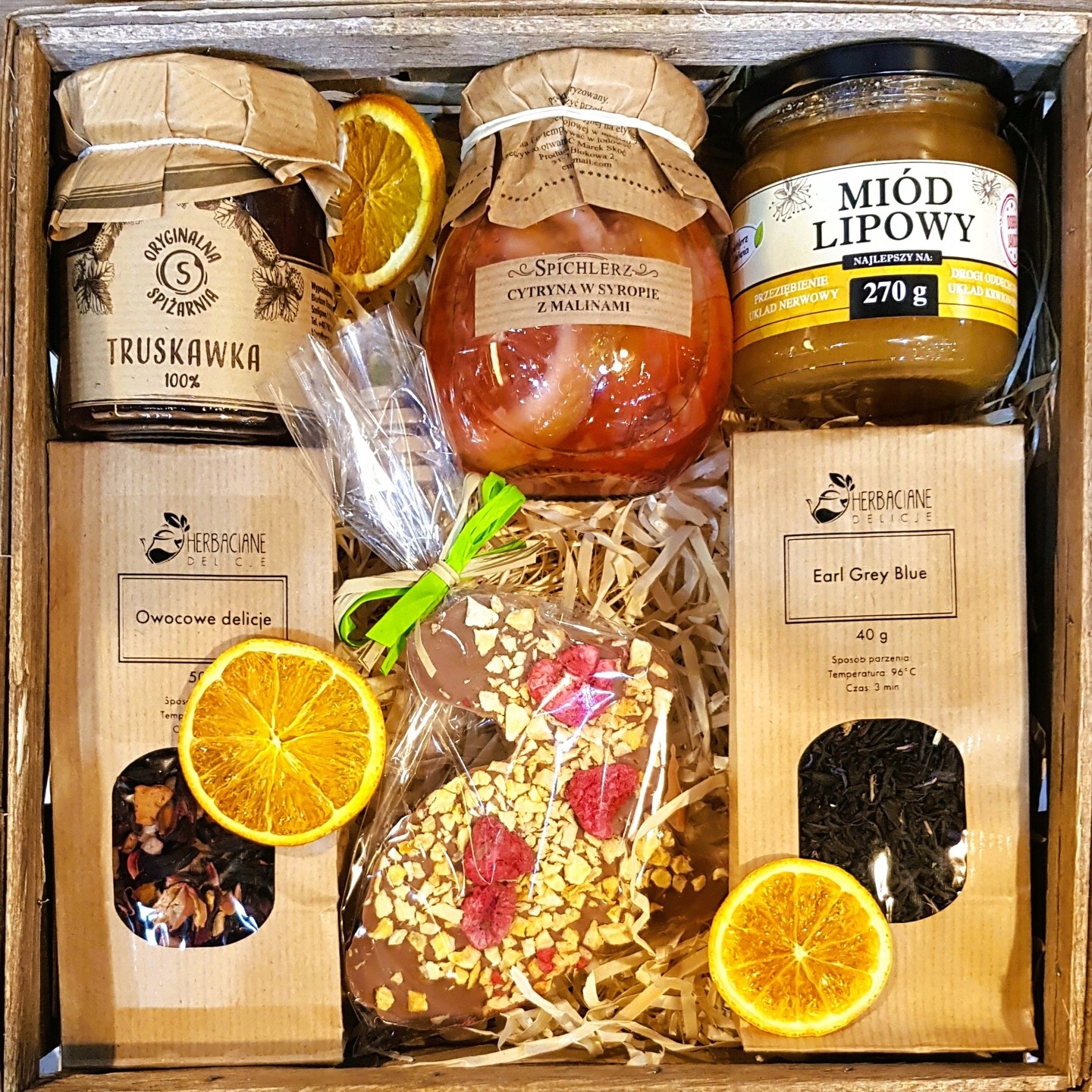 Levně Dárkový Koš Dárek Čajový Med Malina Zajíc Na Velikonoce