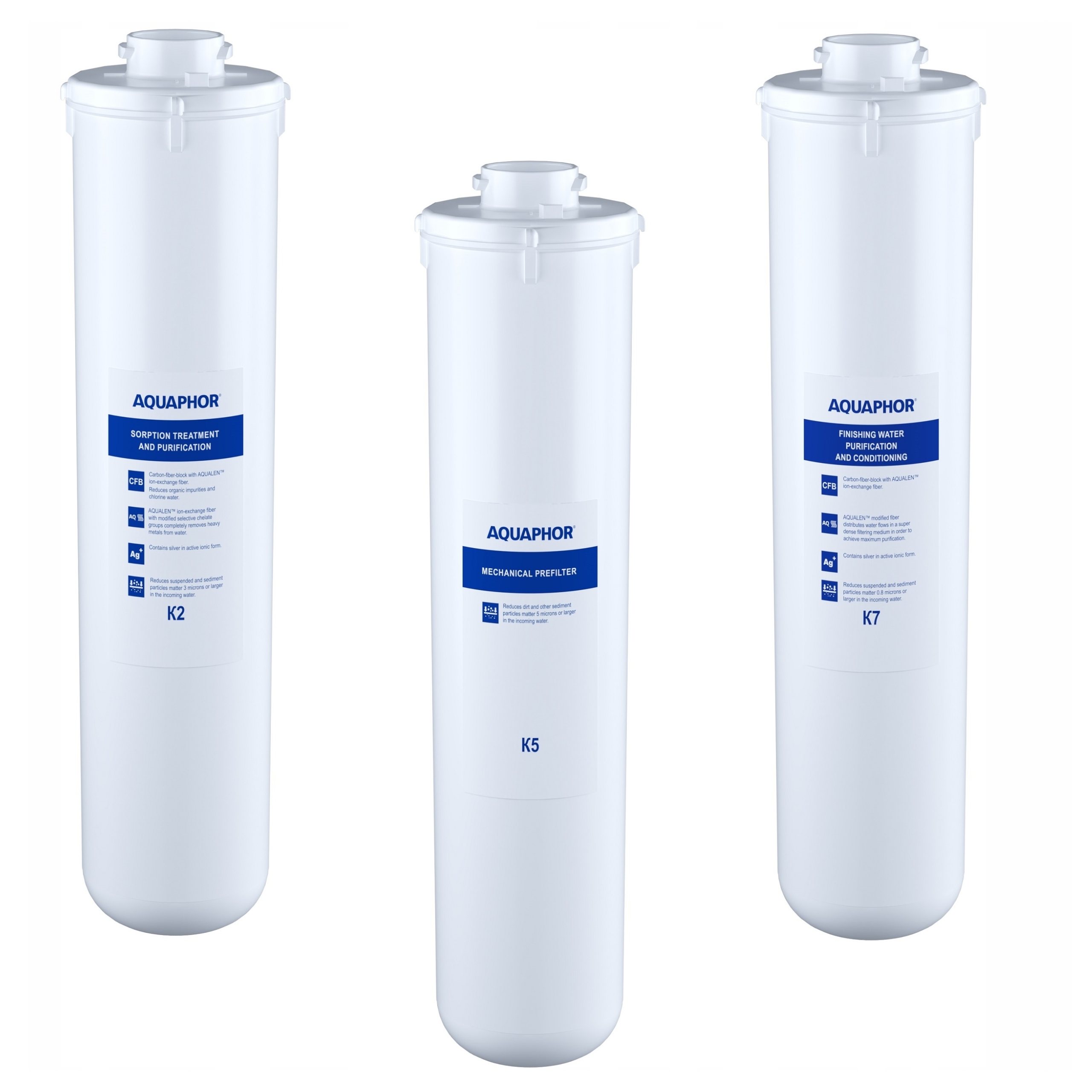 Filtrační vložky vody, filtry Aquaphor K2, K5, K7 pro kuchyňské fltry