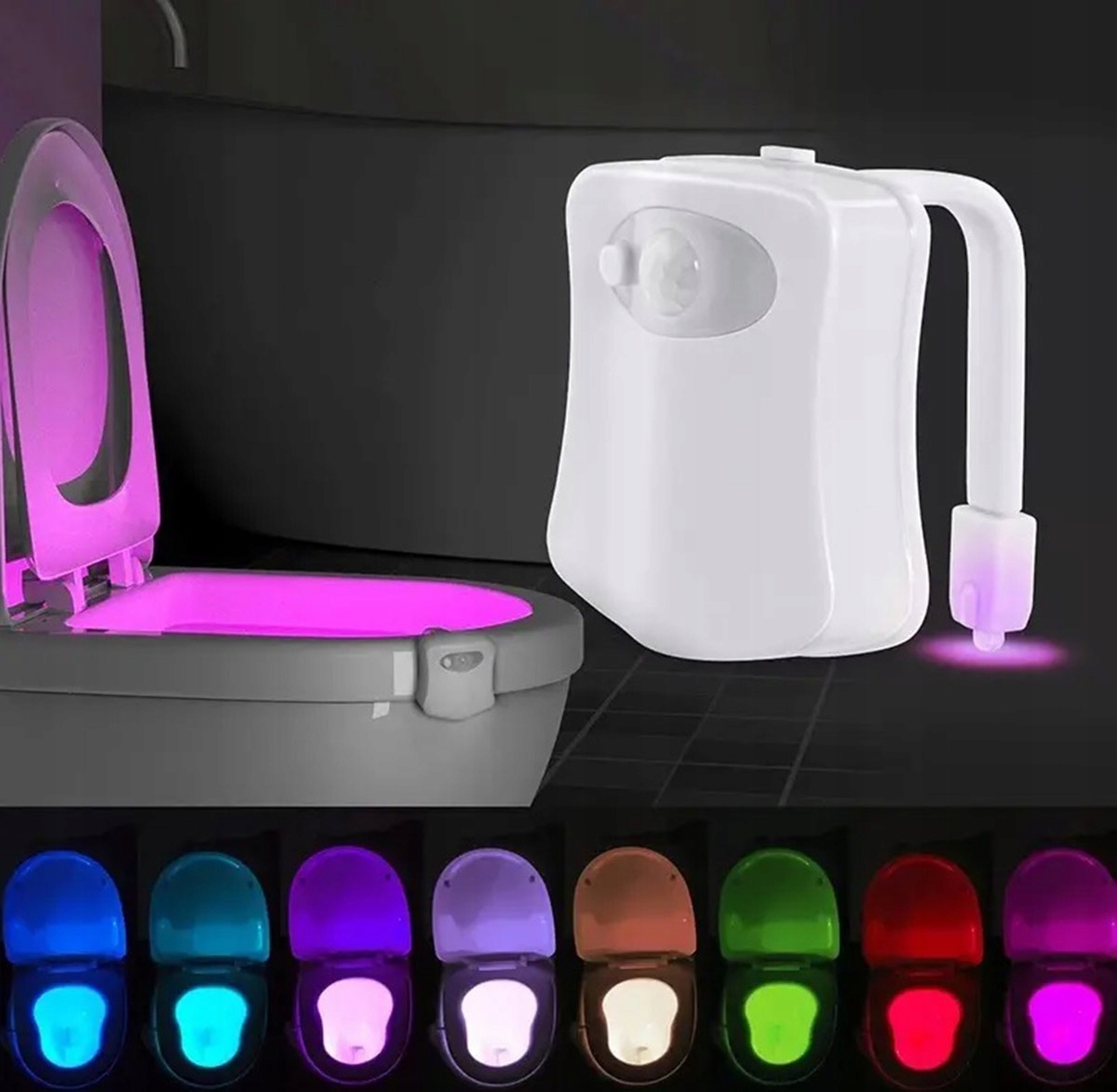 ZD68 LAMPKA LED RGB DO WC CZUJNIK RUCHU DO TOALETY WYGODA Marka inna
