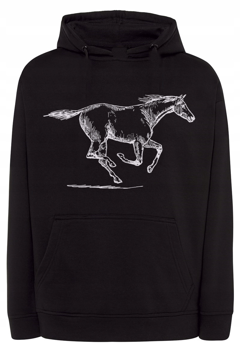 Pánská mikina s potiskem cválajícího koně vel. 3XL