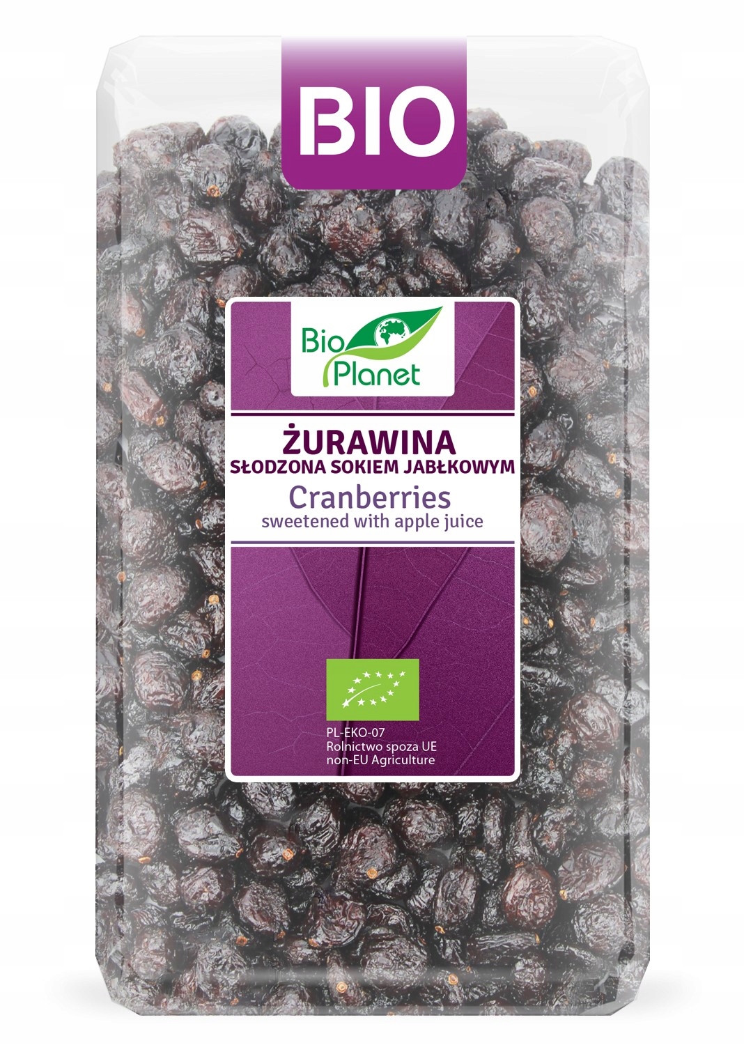 Bio planet brusinky slazené jablečným džusem bio 1 kg