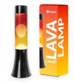 Lávová lampa magma Lava Lawa lampička kov/sklo 0237 černá/červená 31 cm Fisura
