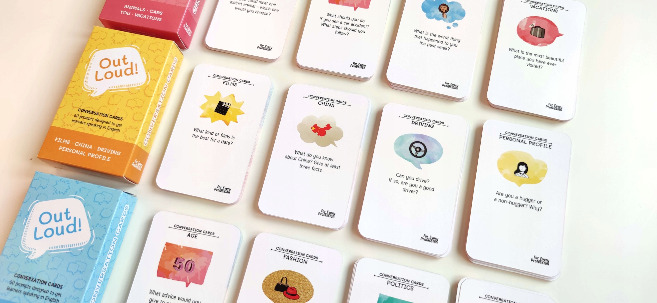 Karty konwersacyjne, konwersacje angielski Forma pozostałe