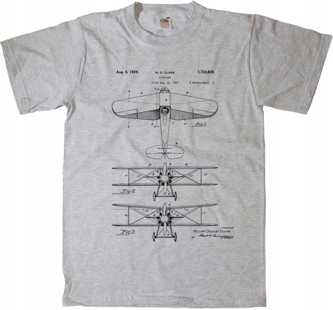 

Samolot lotnictwo dwupłatowiec koszulka t-shirt