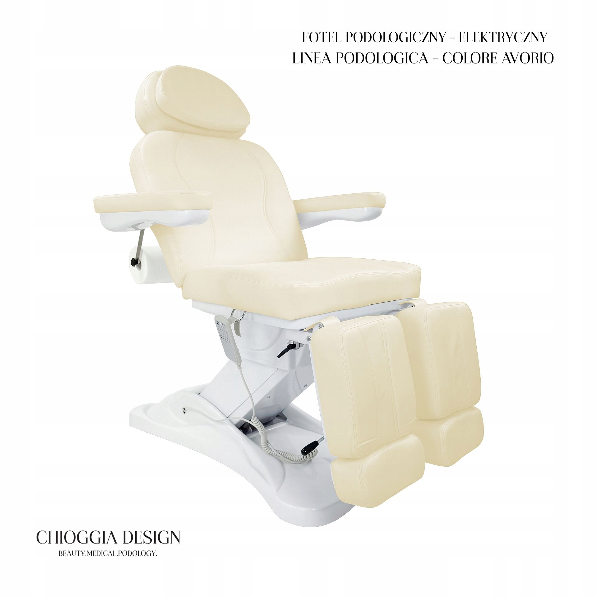 Chioggia Design Kosmetické podologické křeslo Elektrické 3 motory Kolébka