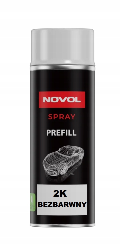Lakier bezbarwny Novol 2K spray 400 ml połysk z utwardzaczem