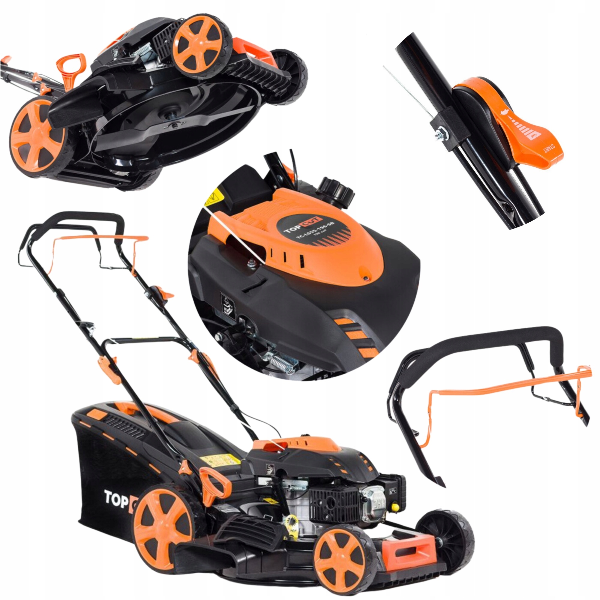 Kosiarka Spalinowa Z Napędem Top Cut 56 CM 196 CM3 Mocna Mulczowanie