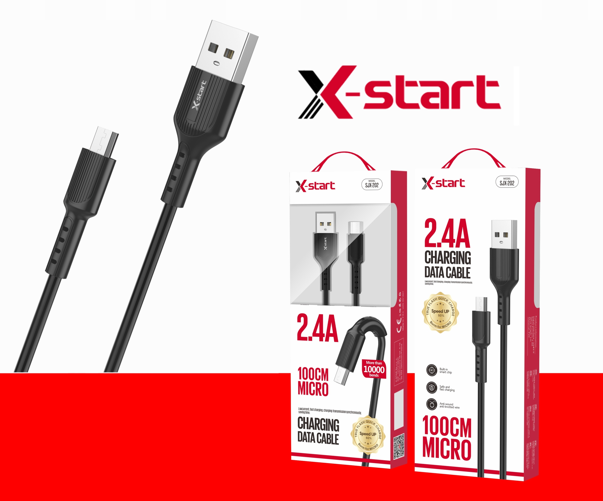 Kabel USB MICRO 100cm 2,4A SJX-202 X-start