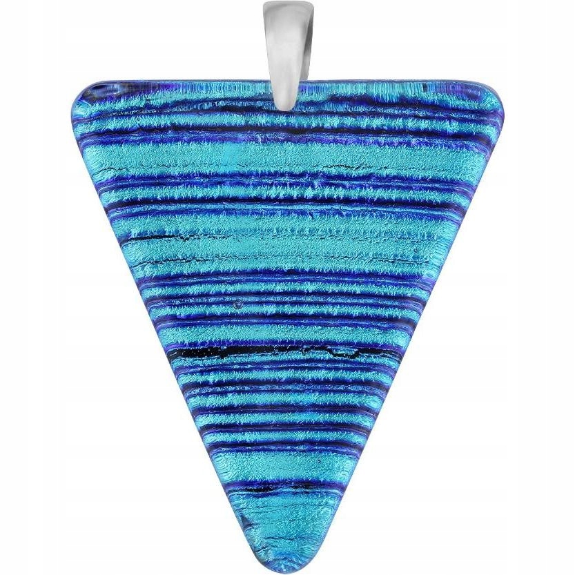 Dámský modrý přívěsek Harf sklo murano trojúhelník