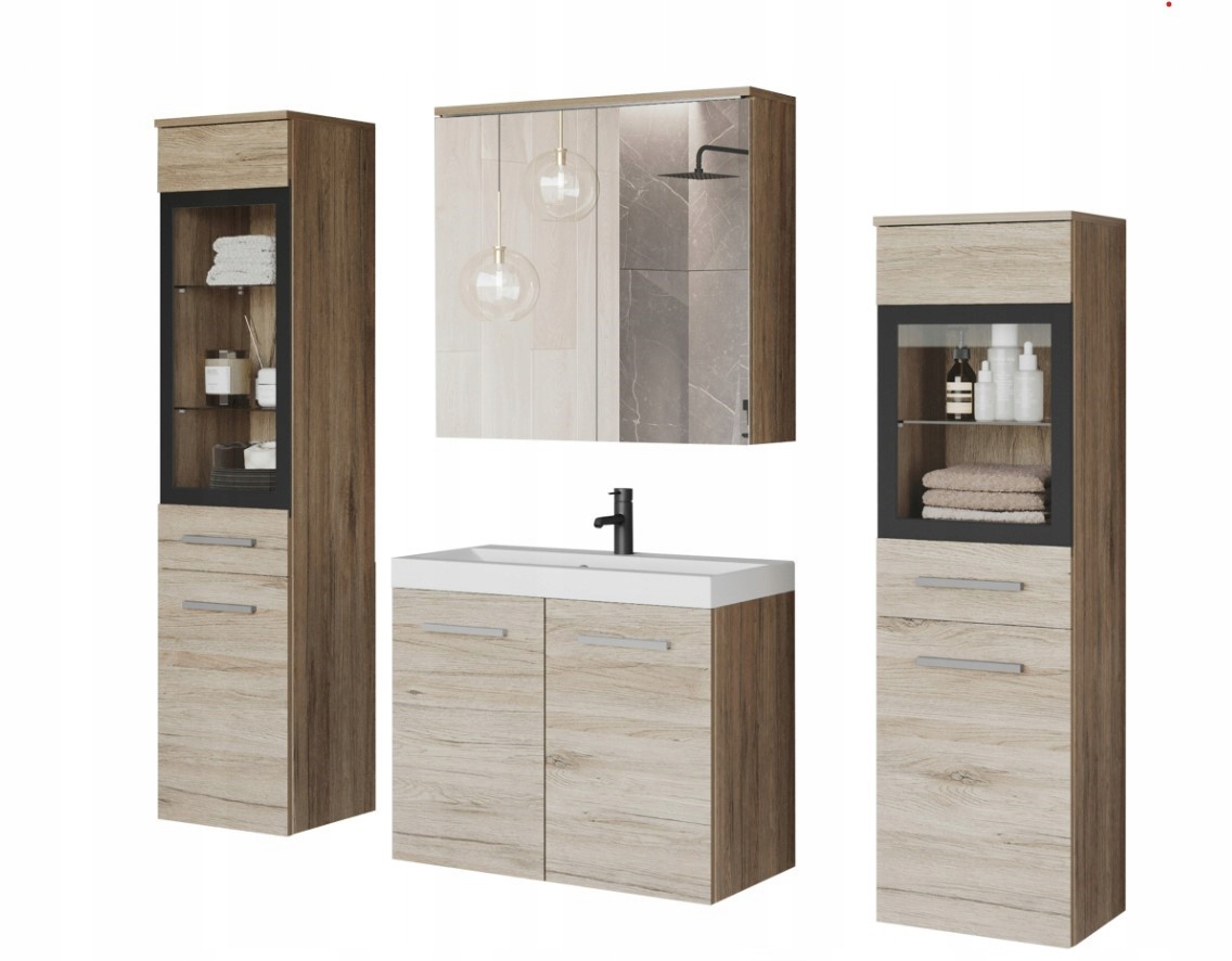 Koupelnový nábytek Udine Umyvadlo Zrcadlo Vitrína