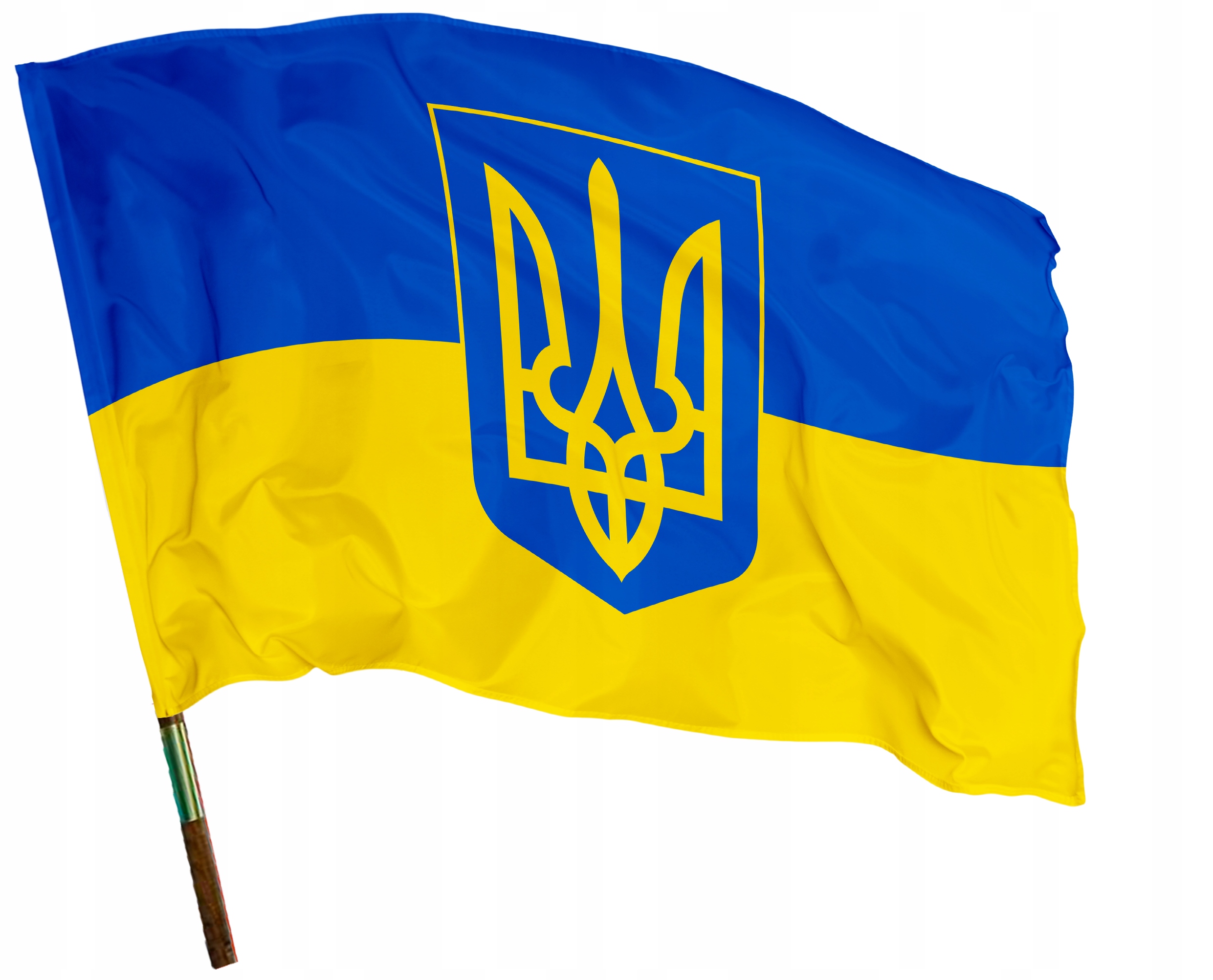 

Flaga Ukrainy 112x70 Ukraina z Herbem tunel