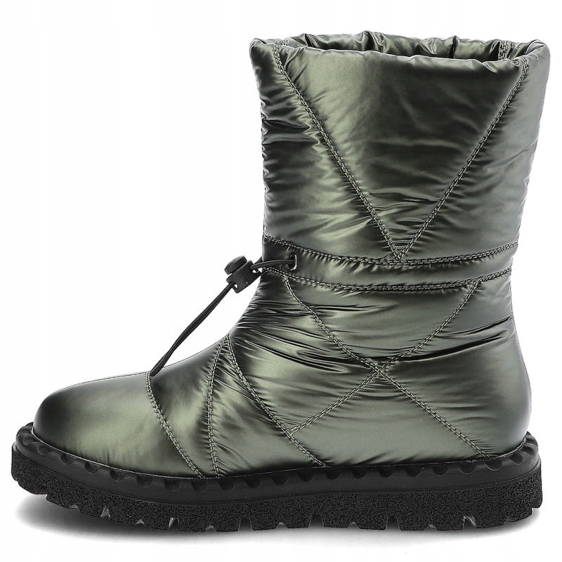 Zielone Śniegowce Artiker Stylowe Obuwie Damskie Rozmiar 37