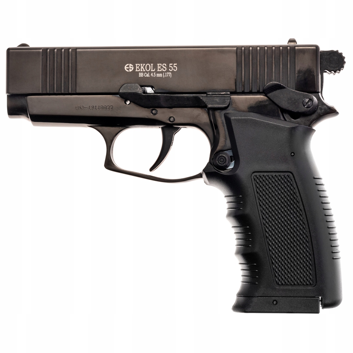 Wiatrówka Pistolet replika Ekol Es P55 4,5 mm Black na śrut Bb okrągły