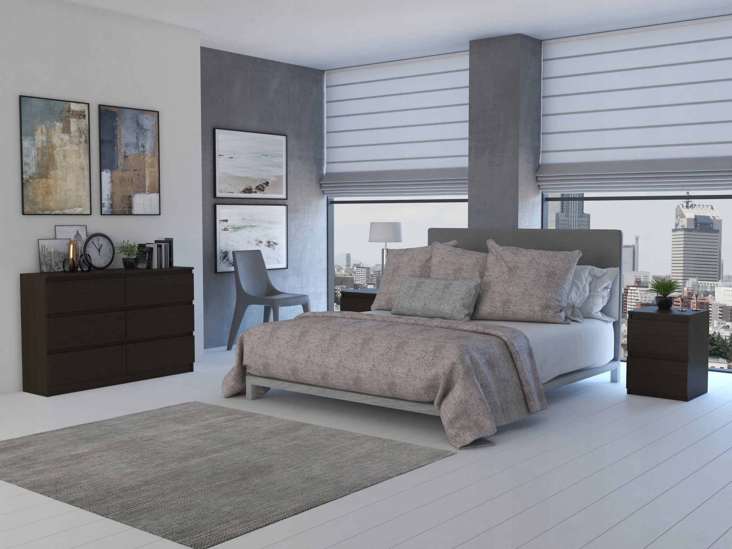 DUŻA KOMODA SZAFKA 120 CM 6 SZUFLAD M6 120 WENGE Szerokość mebla 120 cm