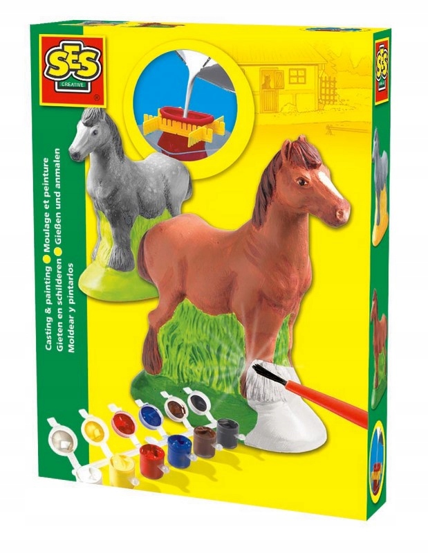 

Koniki odlew gipsowy konie figurki farby Ses 01211