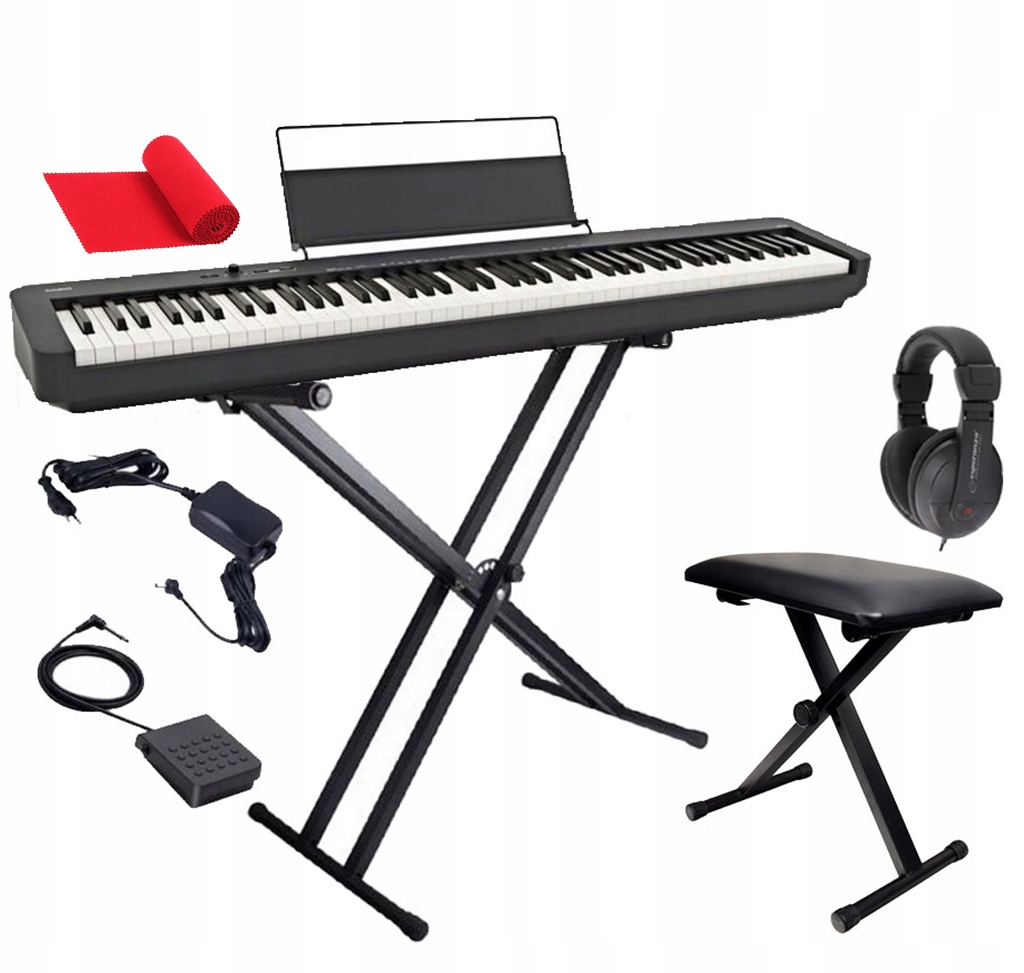 Casio CDP-S110 Pianino Statyw Ławka Słuchawki w24h
