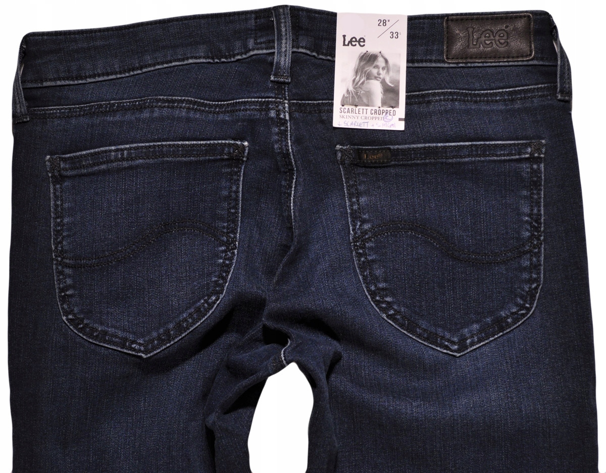LEE spodnie jeans SCARLETT CROPPED _ W29 L31 Kolor niebieski