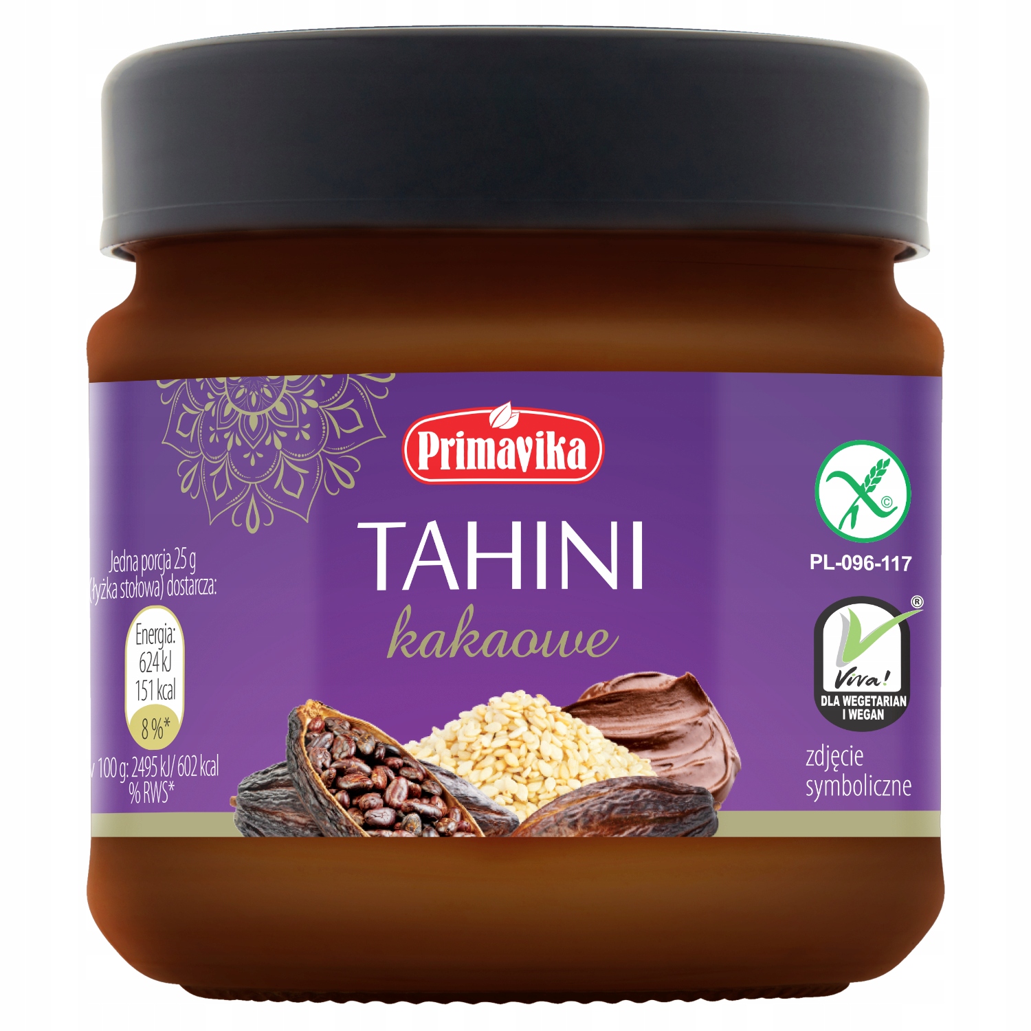 Levně 3X Tahini Kakaové bezlepkové 185 g Primavika
