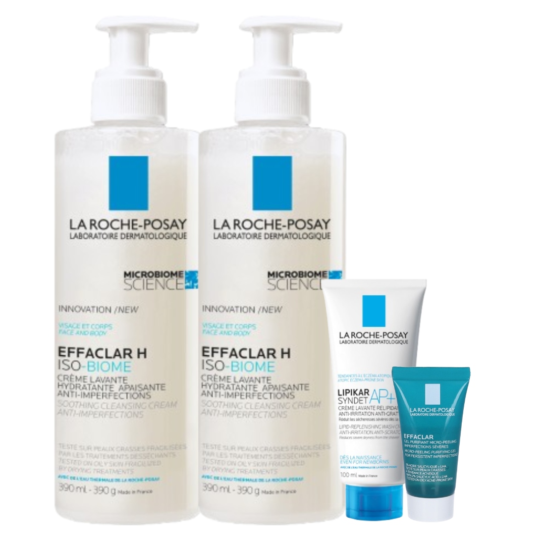La Roche-Posay Effaclar H Iso-Biome Krem myjący 390 ml 2 Pak