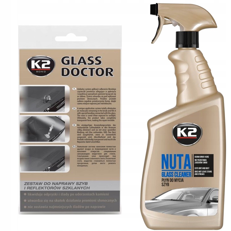 Sada K2 Glass Doctor Na Opravy Skel Prasklin Odštěpků Pavouků K2 Nota