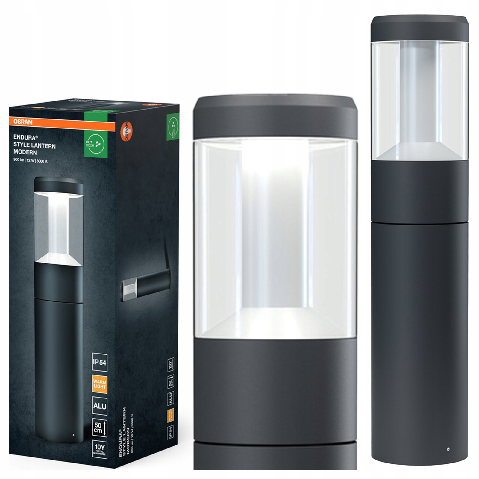 Záhradná lampa Vonkajší stojací stĺpik Led 12W 610lm 3000K IP44 Osram