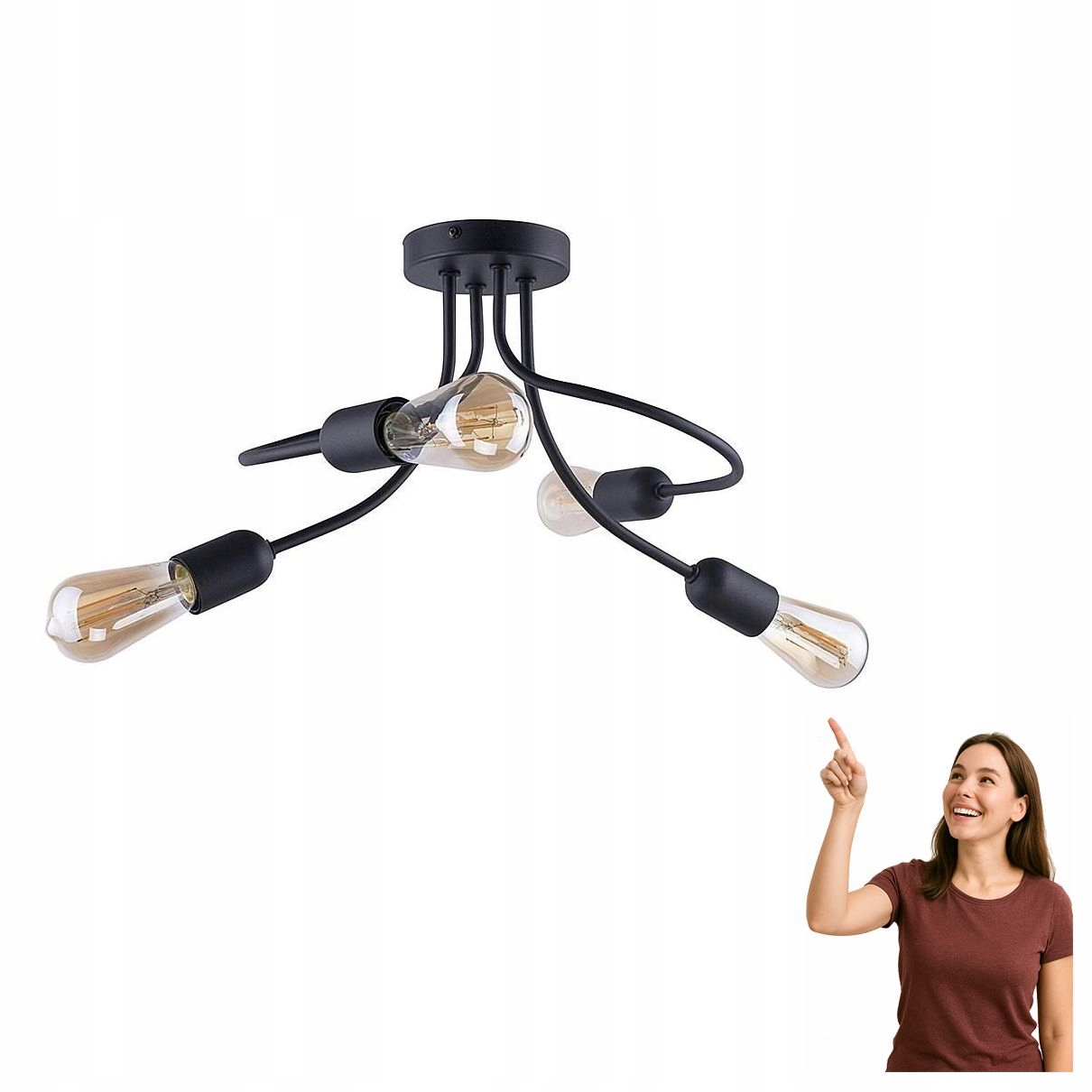 Stropní svítidlo Fado černá 2583 Tk Lighting