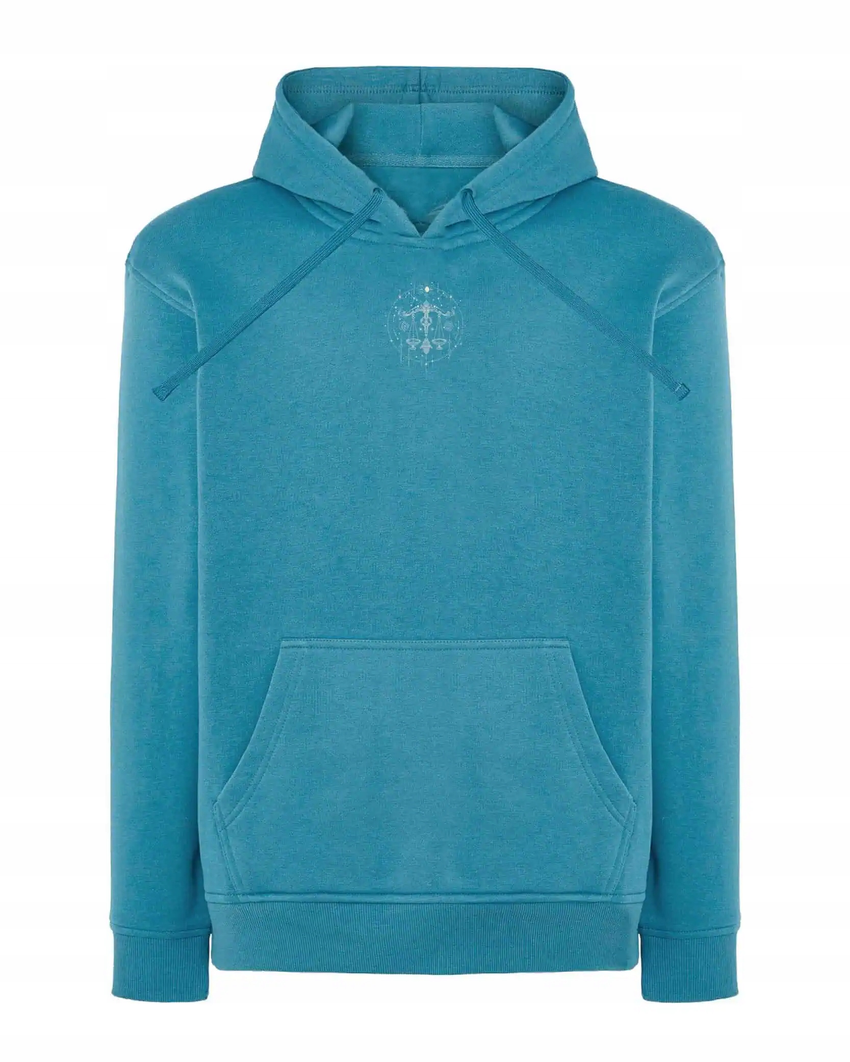 Mikina s kapucí Znamení zvěrokruhu Váha Minimalistický styl Modrá L