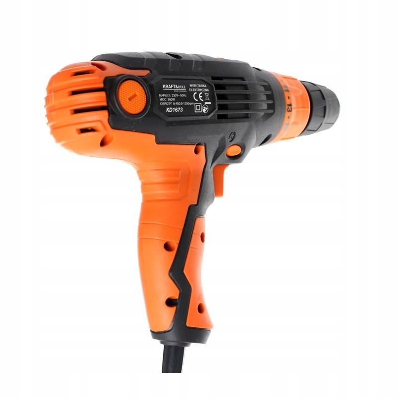WKRĘTARKA WIERTARKA SIECIOWA Kraft&Dele KD1673 880W 230V LED Zasilanie sieciowe