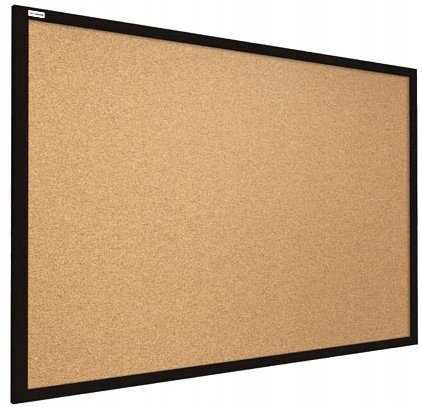 

Czarna tablica korkowa 90x60 drewniana pinezki