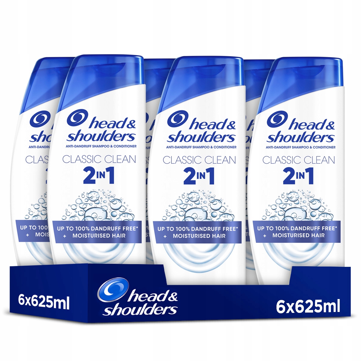 Head & Shoulders Classic 2w1 Przeciwłupieżowy szampon z odżywką 6x625ml