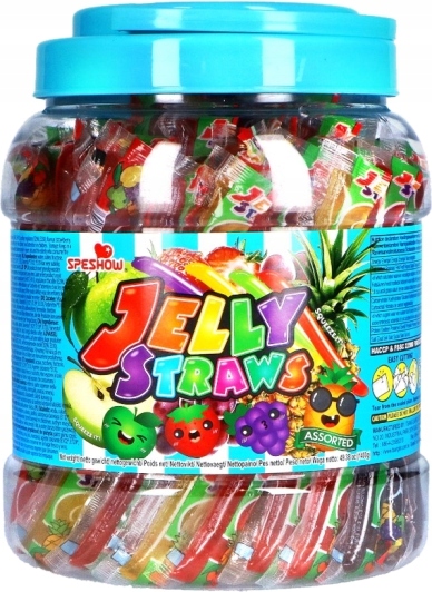 Levně Speshow Želé Bonbony Jelly Straws ovocné na zmrazení 1400 g